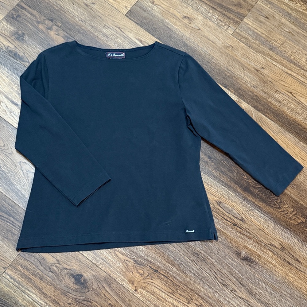 Faconnable navy 3/4 Sleeve Shirt